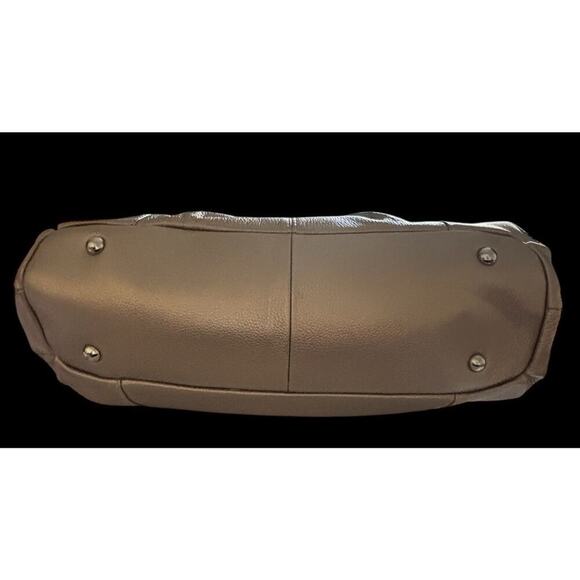 Tignanello Satin Metal Pebble Leather Double Zip Top Satchel w/Slim Wallet NWT - Picture 5 of 11